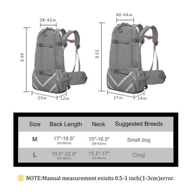Ruksak za pse za kućne ljubimce Prozračna torba za nošenje preko ramena za pse i mačke za srednje velike pse Ruksak za buldoge Podesive putne torbe