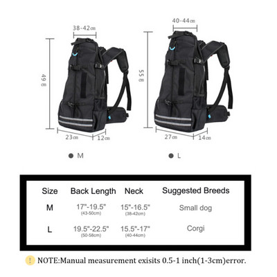 Ruksak za pse za kućne ljubimce Prozračna torba za nošenje preko ramena za pse i mačke za srednje velike pse Ruksak za buldoge Podesive putne torbe