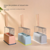 Izuzetno veliki set lopatica za mačji pijesak od nehrđajućeg čelika 17 cm s metalnom drvenom drškom za pohranu u boji Base Metal Pooper Scoopers Alat za čišćenje kućnih ljubimaca