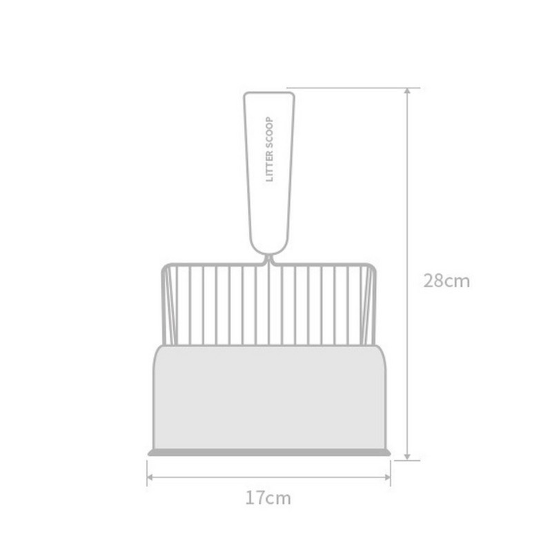Izuzetno veliki set lopatica za mačji pijesak od nehrđajućeg čelika 17 cm s metalnom drvenom drškom za pohranu u boji Base Metal Pooper Scoopers Alat za čišćenje kućnih ljubimaca
