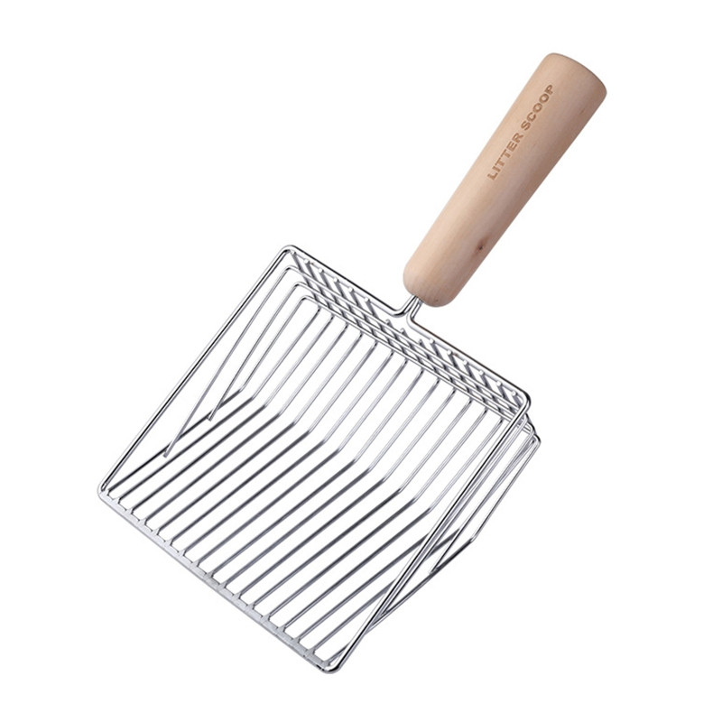 Fast Litter Scoop Sve metalne lopatice za kutije s pijeskom za mačke Sito Duboka lopata Jednobojni držač za kutiju s pijeskom
