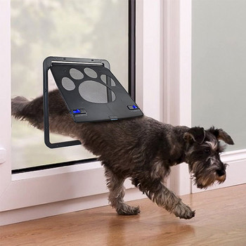 Dog Cat Flap Door Pet Cat Εσωτερική πόρτα που κλειδώνει Θυρίδα ασφαλείας Εξωτερική πόρτα με μαγνητική λειτουργία αυτοκλεισίματος Στιβαρή πόρτα για σκύλους γάτες