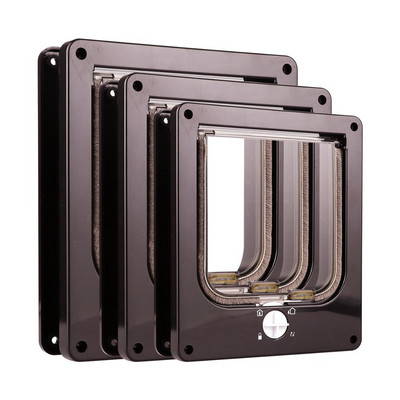 Preklopna vrata za mačke s 4 smjerna sigurnosna preklopna vrata za mačiće, pse, štence, Sigurnosna inteligentna kontrola, vrata za kućne ljubimce