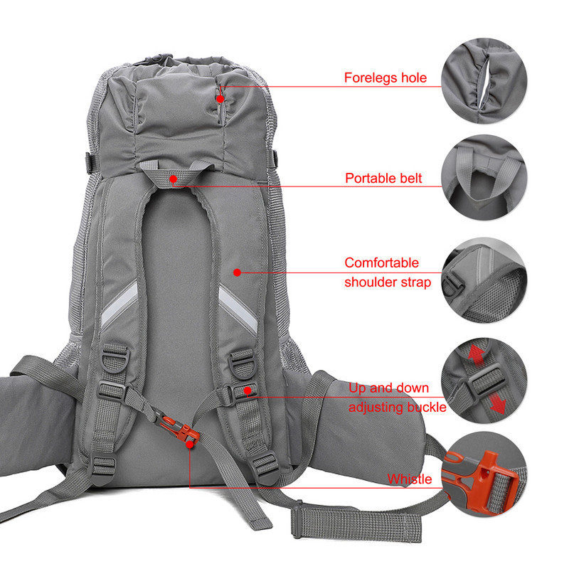 Ruksak za nošenje kućnih ljubimaca Vanjski Gog Prozračna torba za pse na ramenu za mačke za srednje velike pse Ruksak za buldoga Podesive putne torbe