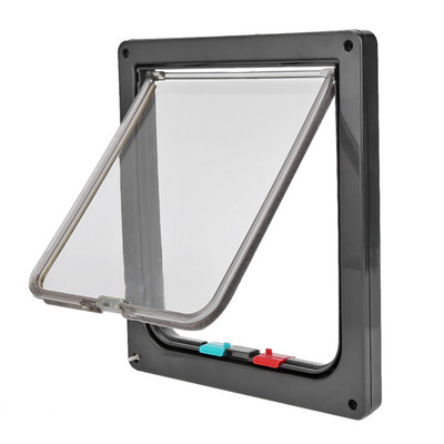 Vrata s preklopom za pse, mačke s 4 smjera sigurnosne brave, vrata s preklopom za pse, mačke, mačiće, ABS plastika, vrata za male kućne ljubimce, vrata za mačke, pse, preklopna vrata