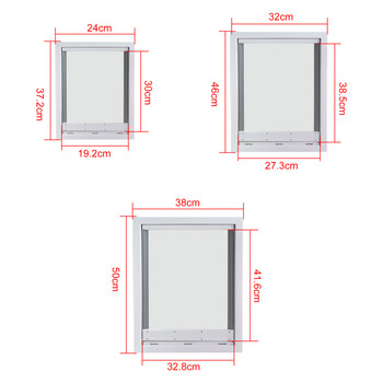 Premium Cat Dogs Flap Doors Διαφανές προμήθειες για κατοικίδια Kitten Puppies Gate