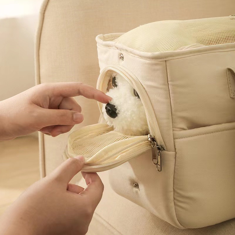 Go Out pārnēsājama maza mājdzīvnieka mugursoma plecu soma Elpojoša daudzfunkcionāla rokassomiņa Messenger kokvilnas lina kaķu un suņu universāls