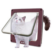 Vrata s preklopom za pse, mačke s 4 smjera sigurnosne brave, vrata s preklopom za pse, mačke, mačiće, ABS plastika, vrata za male kućne ljubimce, vrata za mačke, pse, preklopna vrata