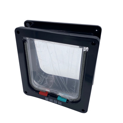 Vrata s preklopom za pse, mačke s 4 smjera sigurnosne brave, vrata s preklopom za pse, mačke, mačiće, ABS plastika, vrata za male kućne ljubimce, vrata za mačke, pse, preklopna vrata