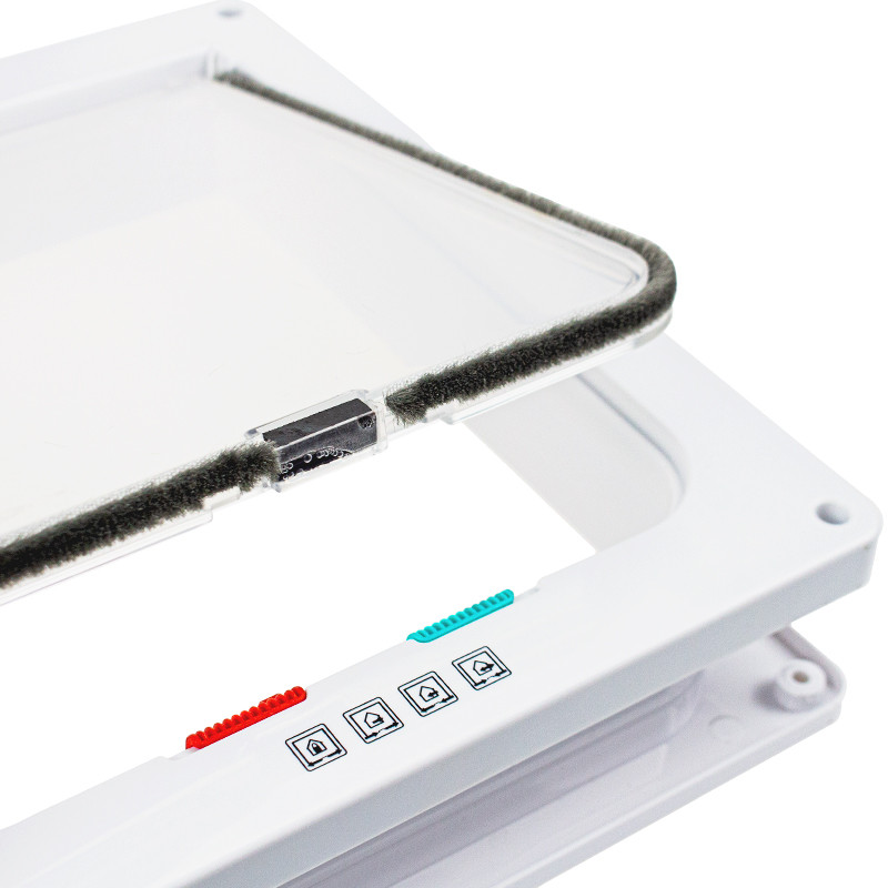 Vrata s preklopom za pse, mačke s 4 smjera sigurnosne brave, vrata s preklopom za pse, mačke, mačiće, ABS plastika, vrata za male kućne ljubimce, vrata za mačke, pse, preklopna vrata