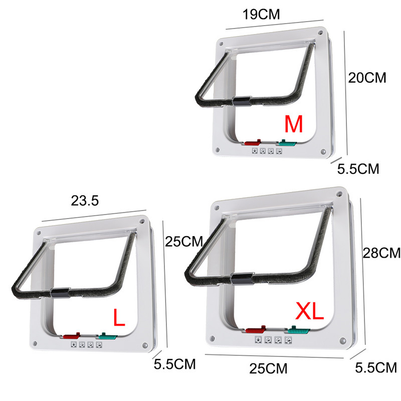 S četverosmjernom bravom Sigurnosna preklopna vrata Pas Mačka Preklopna vrata Za Psa Mačku Mačić Mačka Mačka Štene Sigurnosna Vrata Potrepštine za male kućne ljubimce ABS plastika