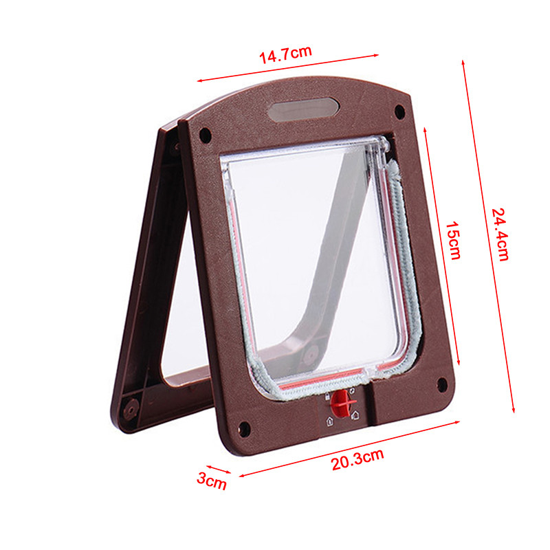 1 vnt. naminių šunų kačių durys, laisva prieiga Keturių krypčių magnetinio užrakinimo atvartų durų vartų teleskopinio rėmo sklendės vartų magnetinio uždarymo durys