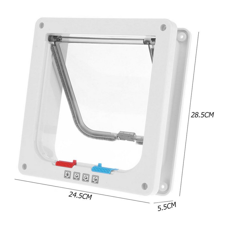 Sigurnosna preklopna vrata za pse koje se mogu zaključati u 4 smjera za mačiće Štenci Kućni ljubimci ABS plastika Životinje Mala mačka Vrata za pse Oprema za kućne ljubimce