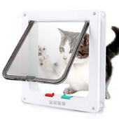 Vrata s preklopom za mačke s bravom u 4 smjera Sigurnosna vrata s preklopom za psa, mačku, mačiće, komplet vrata za male kućne ljubimce, vrata za mačke, pribor za kućne ljubimce