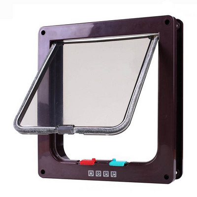 Vrata za kućne ljubimce Vrata za pse, mačke, vrata za mače, sigurnosna preklopna vrata, ABS plastika S/M/L, vrata za male životinje, mačka, vrata za pse, vrata za kućne ljubimce, koja se mogu zaključati u 4 smjera.