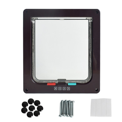 Vrata za kućne ljubimce Zaključavanje u 4 smjera za vrata za pse, mačke, mačiće, Sigurnosna vrata, vrata od ABS plastike, mala, srednja vrata za kućne ljubimce, mačke, vrata za pse, vrata za kućne ljubimce