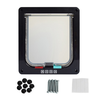 Vrata za kućne ljubimce Zaključavanje u 4 smjera za vrata za pse, mačke, mačiće, Sigurnosna vrata, vrata od ABS plastike, mala, srednja vrata za kućne ljubimce, mačke, vrata za pse, vrata za kućne ljubimce