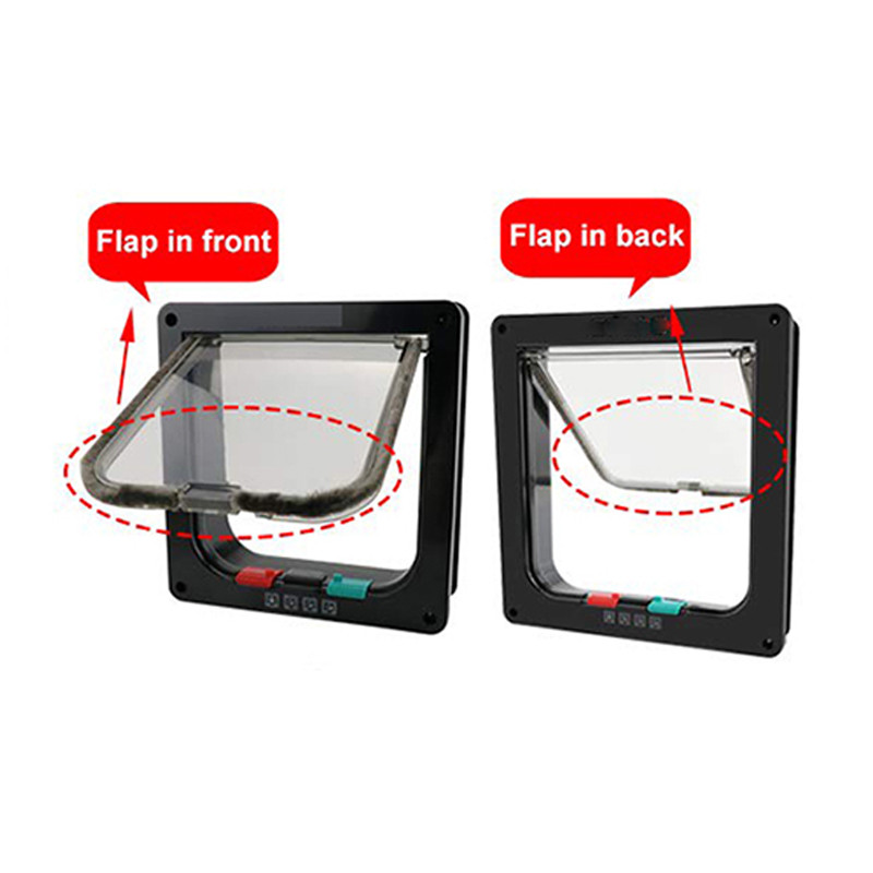 Kućni ljubimac, pas, mačka, prozor s preklopom, sigurnosna vrata za bijeg, vrata za kućne ljubimce, vrata za kućne ljubimce, koja se zaključavaju u 4 smjera, vrata za mače, sigurnosna vrata, ABS plastika