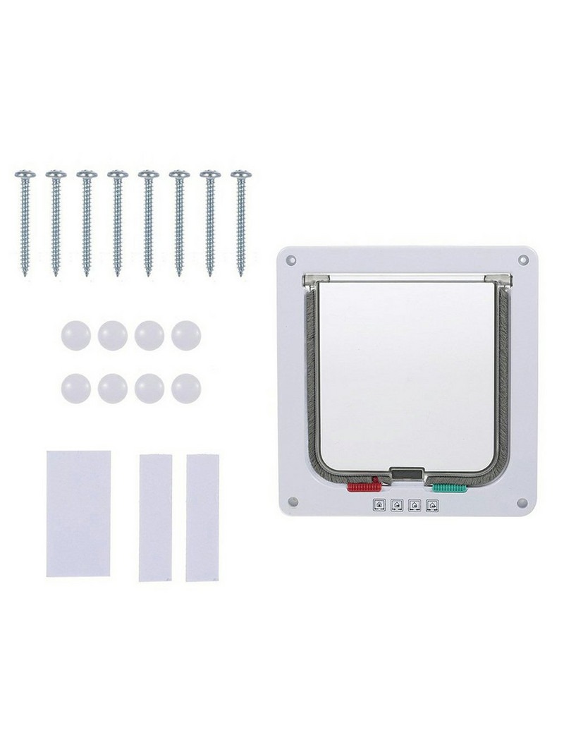 Kutyaajtó Abs Anyag Műanyag Ajtó Nyitás Beépítés Zárható Biztonsági Fékajtó Állat Kisállat macskák Kutyák Kisállat Kapu