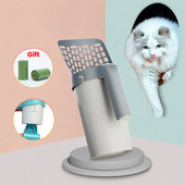 Liela ietilpība kaķu pakaišu lāpstiņai ar iebūvētu maisiņu Kaķu lāpsta Mājdzīvnieku tīrīšana Izkārnījumu maisiņš Kaķēnu tīrīšanas rīks Mājdzīvnieku piederumi