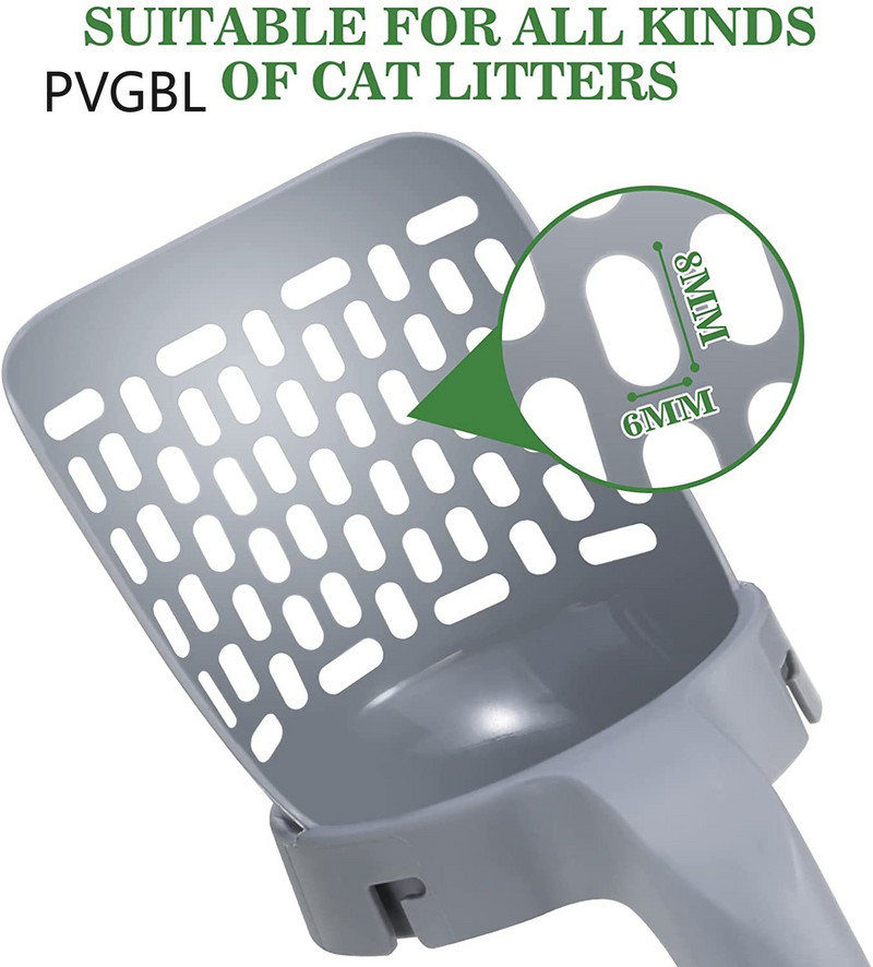 Liela ietilpība kaķu pakaišu lāpstiņai ar iebūvētu maisiņu Kaķu lāpsta Mājdzīvnieku tīrīšana Izkārnījumu maisiņš Kaķēnu tīrīšanas rīks Mājdzīvnieku piederumi