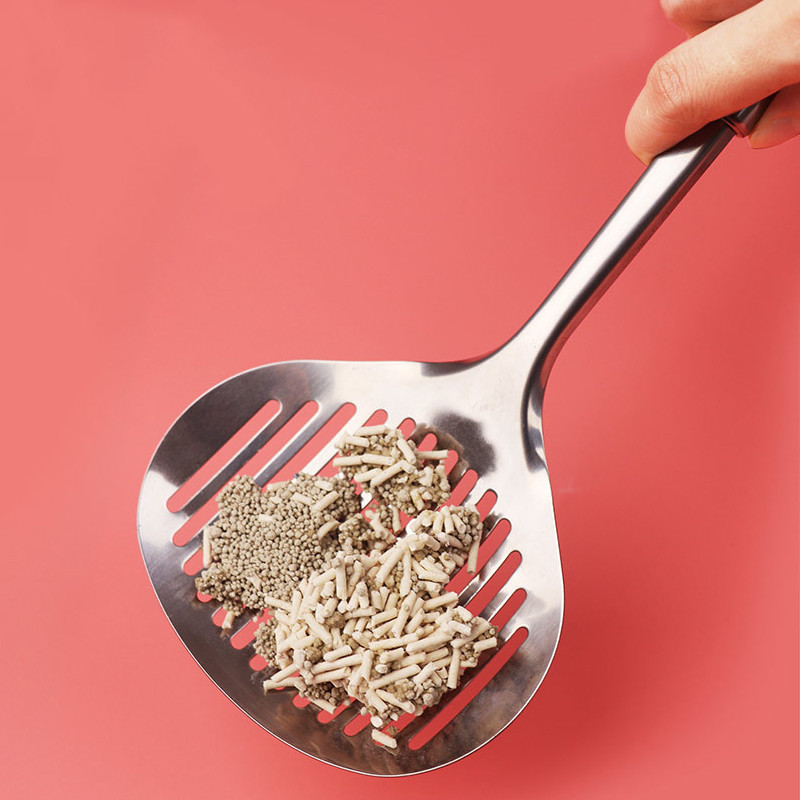 Lopatica za mačji pijesak Velika metalna lopatica za mačji pijesak s dubokom lopatom