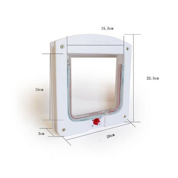 Интелигентна врата за домашни любимци ABS пластмаса за кучета и котки с клапа на вратата с контролируем превключвател за посоката на вратата Врата за малки котки, управлявана от превключвател за свободен достъп