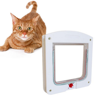 Интелигентна врата за домашни любимци ABS пластмаса за кучета и котки с клапа на вратата с контролируем превключвател за посоката на вратата Врата за малки котки, управлявана от превключвател за свободен достъп