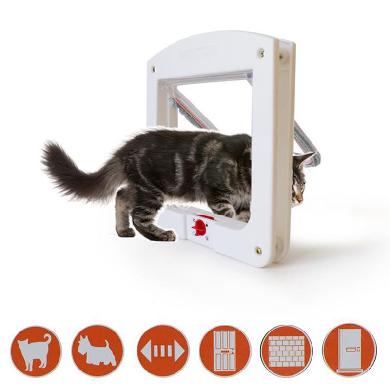 Pametna vrata za kućne ljubimce ABS plastika za pse i mačke Poklopna vrata s upravljivim prekidačem za smjer vrata Vrata za male mačke kojima upravlja prekidač za slobodan pristup