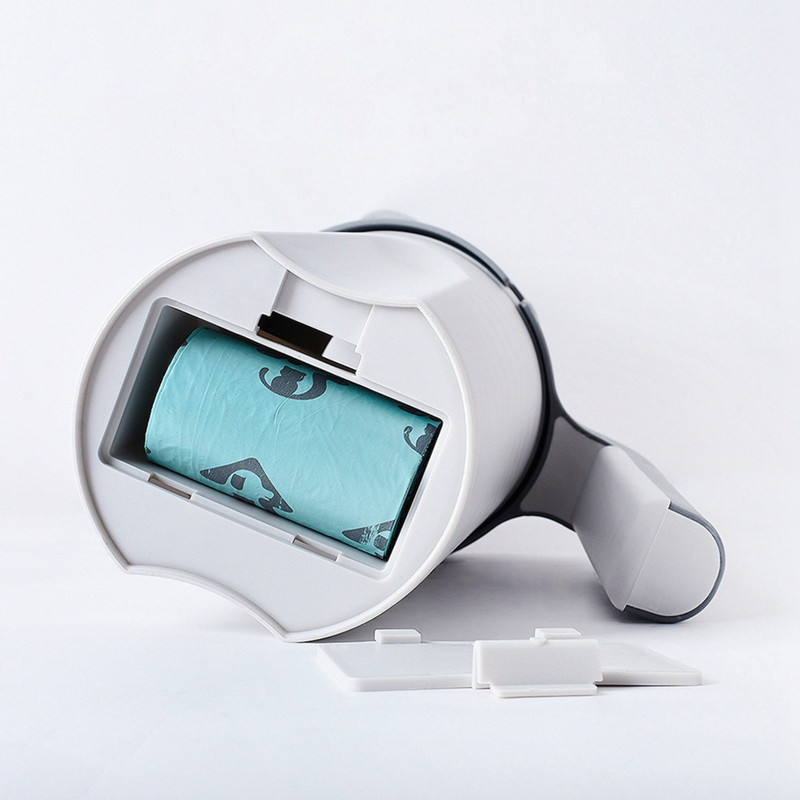 Sito za mačji pijesak Lopatica Kutija za mačji pijesak Kutija za lopatu s ugrađenim držačem vrećice Spremnik za otpad Kitty Toilet Clean Tools