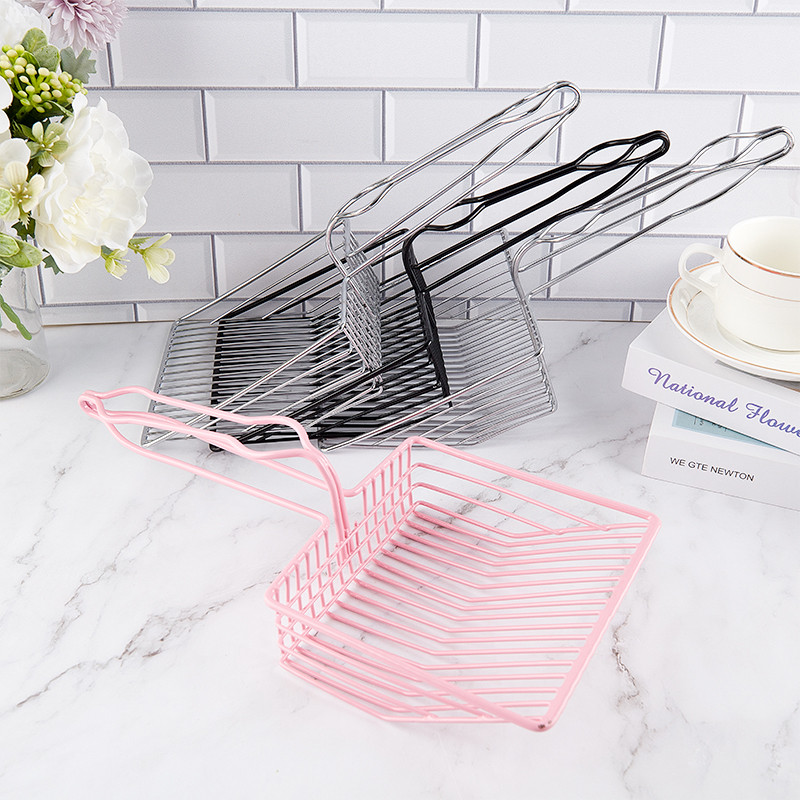 Veliki metalni čistač pijeska za mačiće Lopatica za čišćenje mačjeg pijeska Lopata za pijesak Oprema za kućne ljubimce Srebrna/poslutana/roza/crna opcija 1X