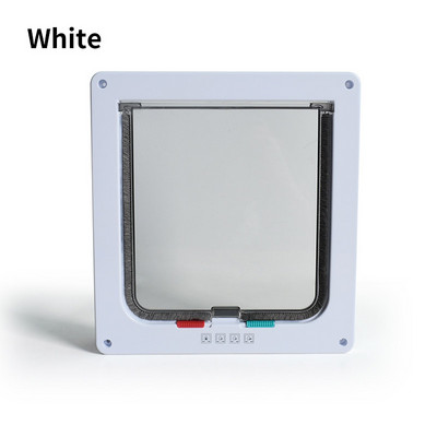 Vrata s poklopcem za pse i mačke s bravom u 4 smjera Vrata za mačke za kućne ljubimce Sigurnosna vrata s poklopcem za životinje Plastična vrata za male pse s poklopcem za mačke Vrata za kućne ljubimce