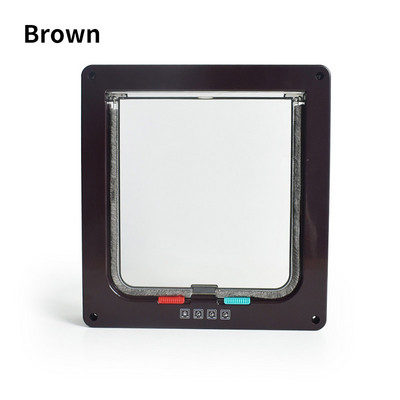 Vrata s poklopcem za pse i mačke s bravom u 4 smjera Vrata za mačke za kućne ljubimce Sigurnosna vrata s poklopcem za životinje Plastična vrata za male pse s poklopcem za mačke Vrata za kućne ljubimce