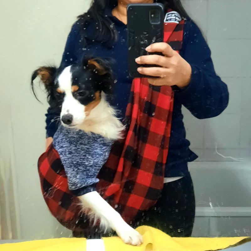 Karirana torba za nošenje pasa za kućne ljubimce Mačke Štene Putna torba za pse na otvorenom Pamučna udobna ručna torbica za nošenje