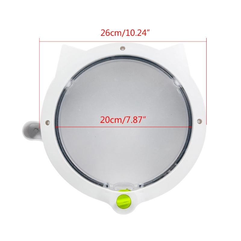 Četrvirzienu bloķējami mājdzīvnieku kaķu vārti durvju vārti, mazi apaļi, viedās vadības durvis mājdzīvnieku ABS plastmasas logs, slēdzams drošības kaķu vārti