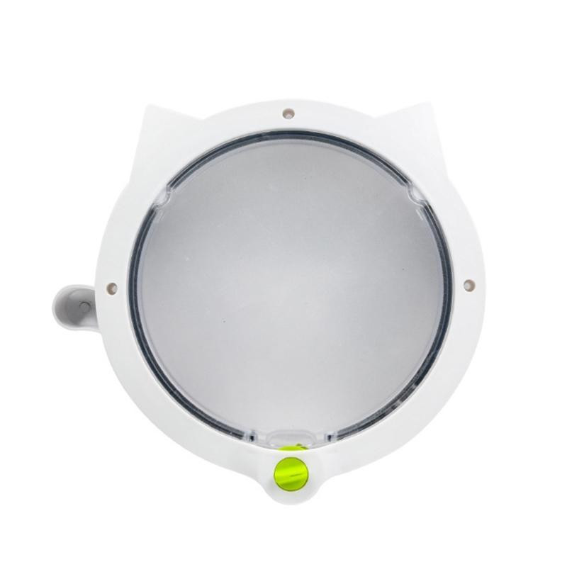 Četrvirzienu bloķējami mājdzīvnieku kaķu vārti durvju vārti, mazi apaļi, viedās vadības durvis mājdzīvnieku ABS plastmasas logs, slēdzams drošības kaķu vārti