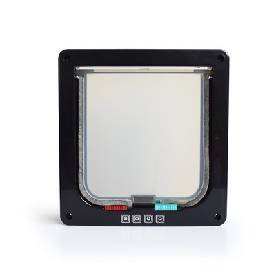 Četverosmjerna brava Sigurnosna vrata za kućne ljubimce, 5 boja, mačić, štene, ABS plastika, preklop za mačke s upravljivim prekidačem smjera vrata, vrata za mačke, pribor za kućne ljubimce