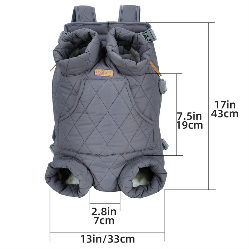 Modes kucēnu suņu šķīvju pārnēsātājs mugursoma ziemas silta mājdzīvnieka plecu soma ar kabatas ceļojumu kaķim Mascotas piederumi maziem suņiem