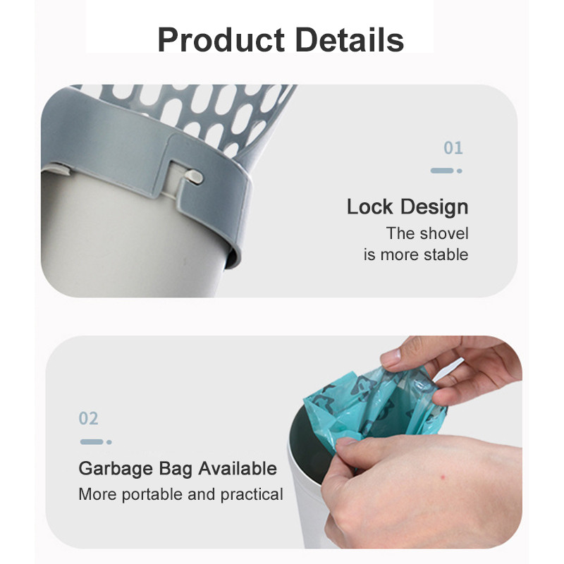 Lopata za mačji pijesak velikog kapaciteta s vrećom za smeće Lopata za mačke periva Vrećica za izmet za kućne ljubimce Alat za čišćenje mačića Pribor za kućne ljubimce