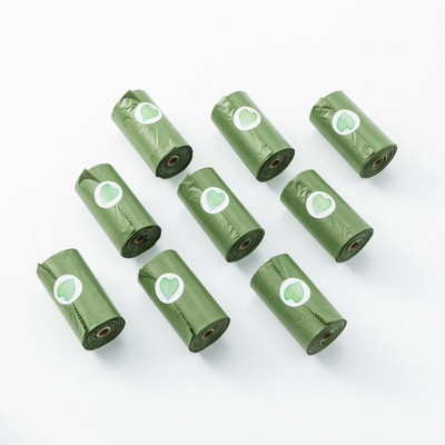 15gab/rullis Mājdzīvnieku suņu izkārnījumu maisiņi Dozators Savācējs kucēnu kaķu kakas kakas maisiņš Mazie ruļļi āra tīrīšanas maisiņi Mājdzīvnieku piederumi