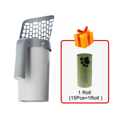 Lopatica za mačji pijesak Samočisteća lopata za mačke velikog kapaciteta s ugrađenom vrećicom za izmet Alat za čišćenje ladice za mačji WC potrepštine za kućne ljubimce