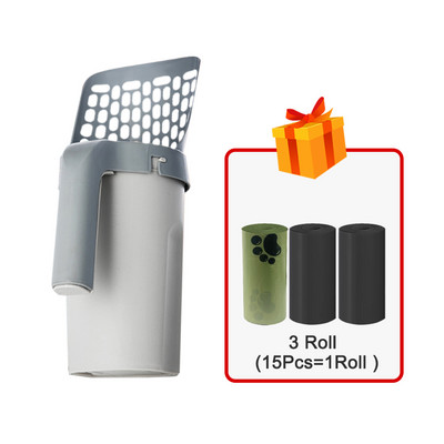 Lopatica za mačji pijesak Samočisteća lopata za mačke velikog kapaciteta s ugrađenom vrećicom za izmet Alat za čišćenje ladice za mačji WC potrepštine za kućne ljubimce