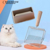 Metalna lopatica za mačji pijesak, šuplja lopatica za mačji toalet s dugom ručkom Jumbo lopatica za mačji pijesak, sito, lopata, alati za čišćenje kućnih ljubimaca