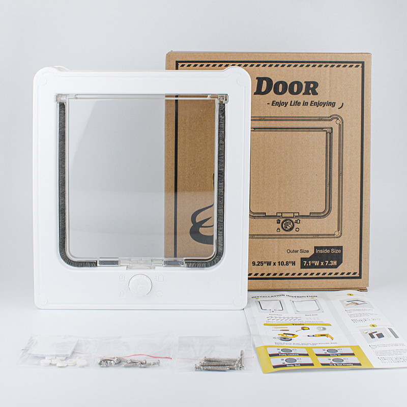 Lemmikloomauksed kassidele 4-suunalise lukuga kassiklapiga uks Kassiklapiga siseuks välisukse lemmikloomauks kasside ja koerte aken