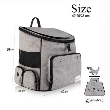 Σακίδιο πλάτης Edenpetz Pet Dog Cat 7KG Fashion τσάντα μεταφοράς πολλαπλών λειτουργιών Εγκεκριμένο από την αεροπορική εταιρεία μεταφοράς διπλού ώμου