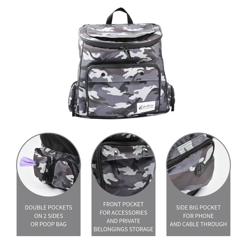 Edenpetz mājdzīvnieku suņu kaķu mugursoma, 7 kg, moderna daudzfunkcionāla soma, aviosabiedrības apstiprināta dubultā plecu soma