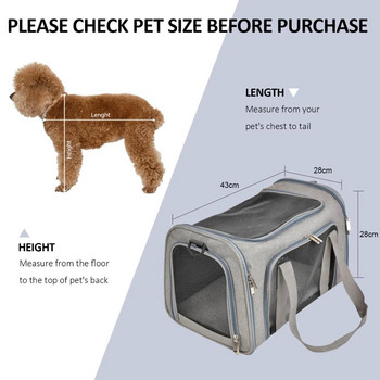 Φορητή τσάντα μεταφοράς σκύλου Μαλακό πλαϊνό σακίδιο πλάτης για σκύλους Μεταφορείς κατοικίδιων ζώων Τσάντες ταξιδιού Εγκεκριμένες αεροπορικές μεταφορές για μικρά σκυλιά Γάτες εξερχόμενες