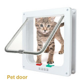 Vrata s poklopcem za pse i mačke s 4 smjera zaključavanja Sigurnosna vrata s poklopcem za mačke Mačiće ABS plastika Vrata za male pse, vrata za mačke, pse s poklopcem Čip za vrata za kućne ljubimce