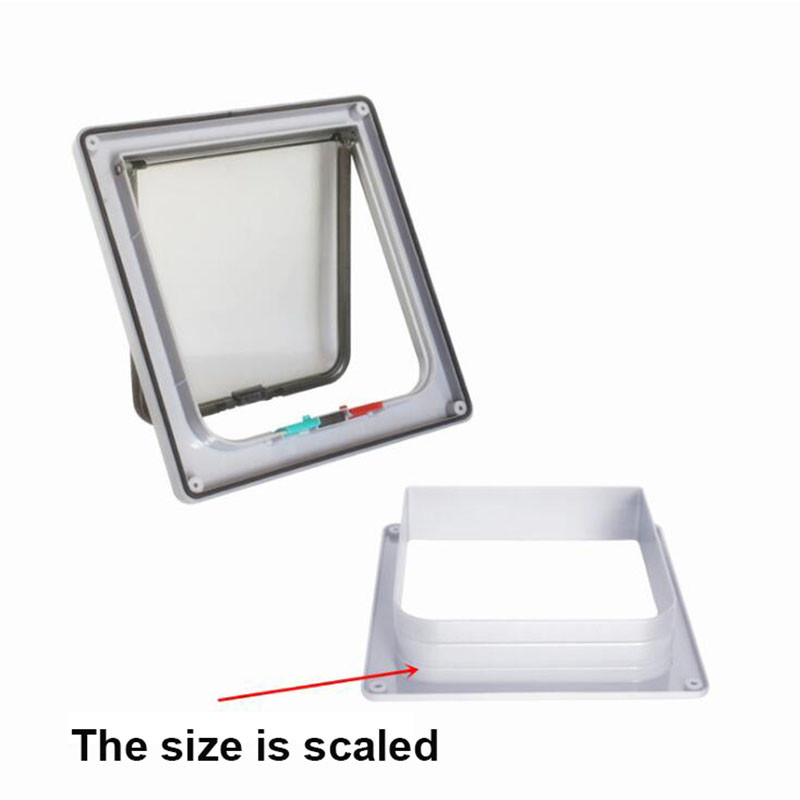 Vrata s poklopcem za pse i mačke s 4 smjera zaključavanja Sigurnosna vrata s poklopcem za mačke Mačiće ABS plastika Vrata za male pse, vrata za mačke, pse s poklopcem Čip za vrata za kućne ljubimce