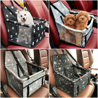 Pet Dog Carrier Carrier Seat Cover Pad Carry House Cat Puppy Bag Car Travel Сгъваем хамак Водоустойчива кучешка чанта Кошница Pet Carriers